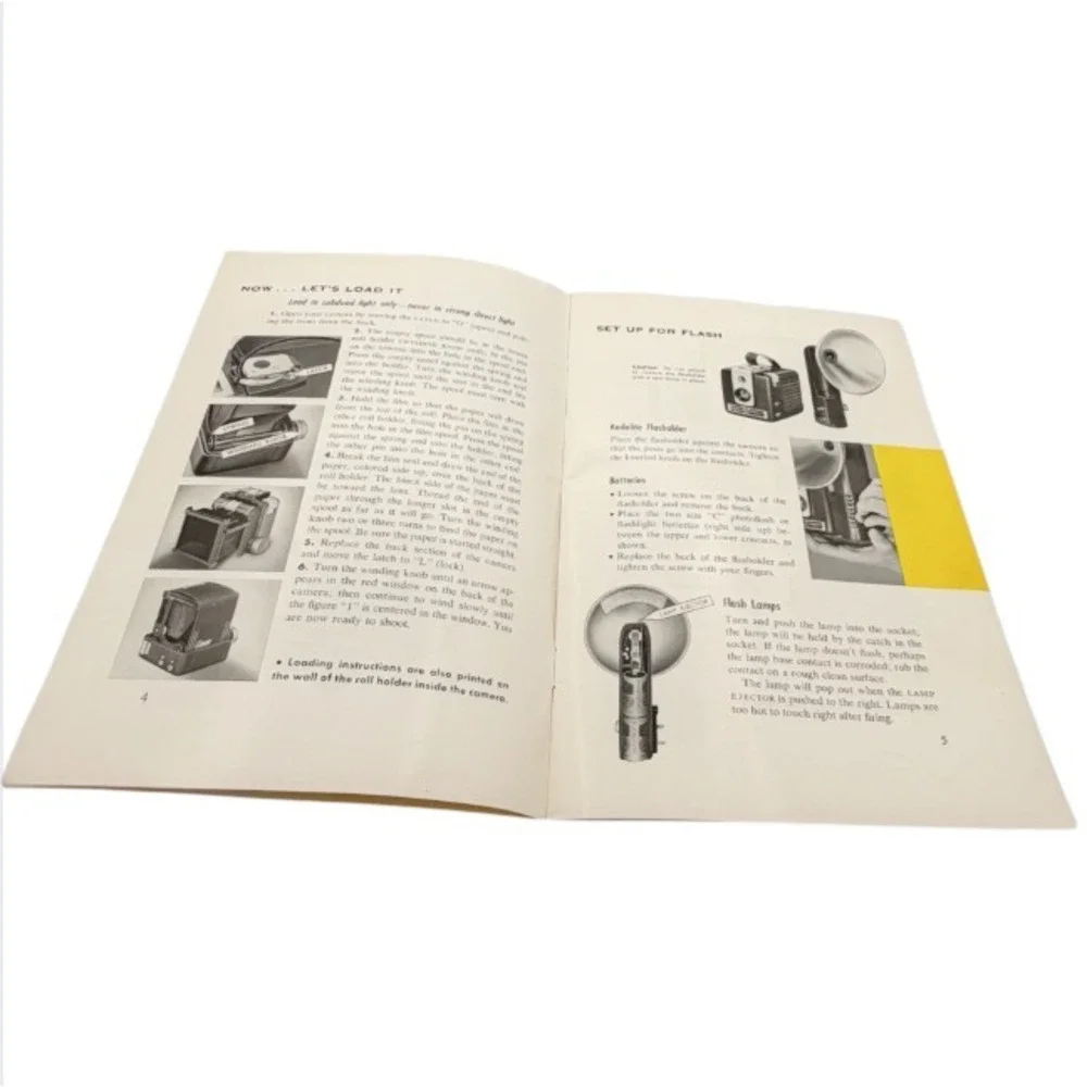 Vintage Kodak Brownie Hawkeye Flash Camera Guide Booklet Snapshots Manual 1950s